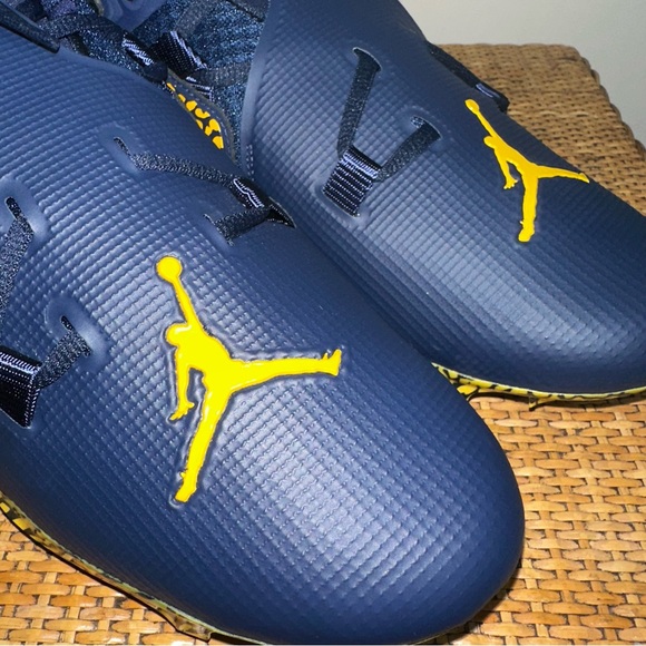 Nike Jordan Alpha Menace Pro 3 Promo Michigan Wolverines DH3368 403 Size 12 - Picture 2 of 14